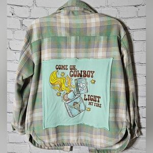 UPCYCLED Western Shacket Sz Small